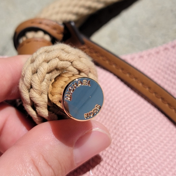 Michael Kors Isla Large Grab Bag Pink Shoulder Bag Smoky Rose Tote Bag - Picture 7 of 16